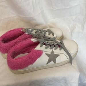 Steve Madden‎ Womens Polaris White/Pink Fashion Sneaker Shoes - 6M